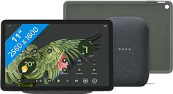 Foto van Google pixel tablet 128gb wifi grijs + pixel tablet back cover grijs + nest audio charcoal