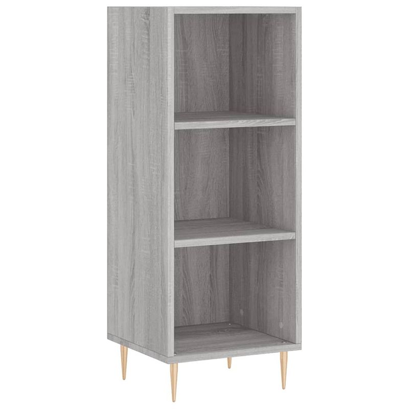 Foto van Vidaxl dressoir 34,5x32,5x90 cm bewerkt hout grijs sonoma eikenkleurig