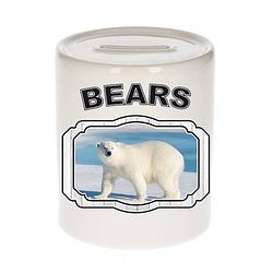 Foto van Dieren grote ijsbeer spaarpot - bears/ ijsberen spaarpotten kinderen 9 cm - spaarpotten