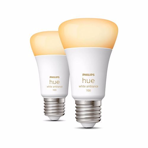 Foto van Philips hue standaardlamp a60 e27 2-pack warm tot koelwit licht