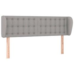 Foto van The living store hoofdeind bedaccessoires - 147 x 23 x 78/88 cm - lichtgrijs