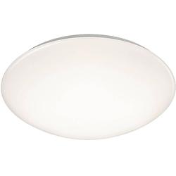 Foto van Led plafondlamp - badkamerlamp - trion paula - 15w - spatwaterdicht ip44 - warm wit 3000k - rond - mat wit - kunststof