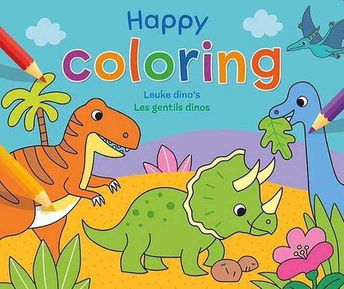 Foto van Kleurboek happy coloring leuke dino's
