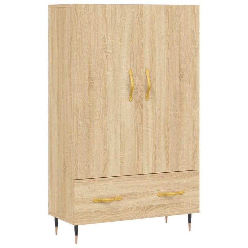 Foto van Vidaxl hoge kast 69,5x31x115 cm bewerkt hout sonoma eikenkleurig