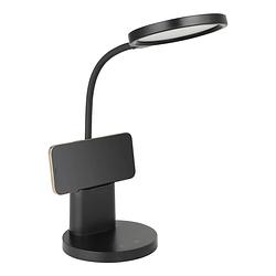 Foto van Eglo brolini - tafellamp/bureaulamp - draadloos - inclusief led - touch - dimbaar - zwart