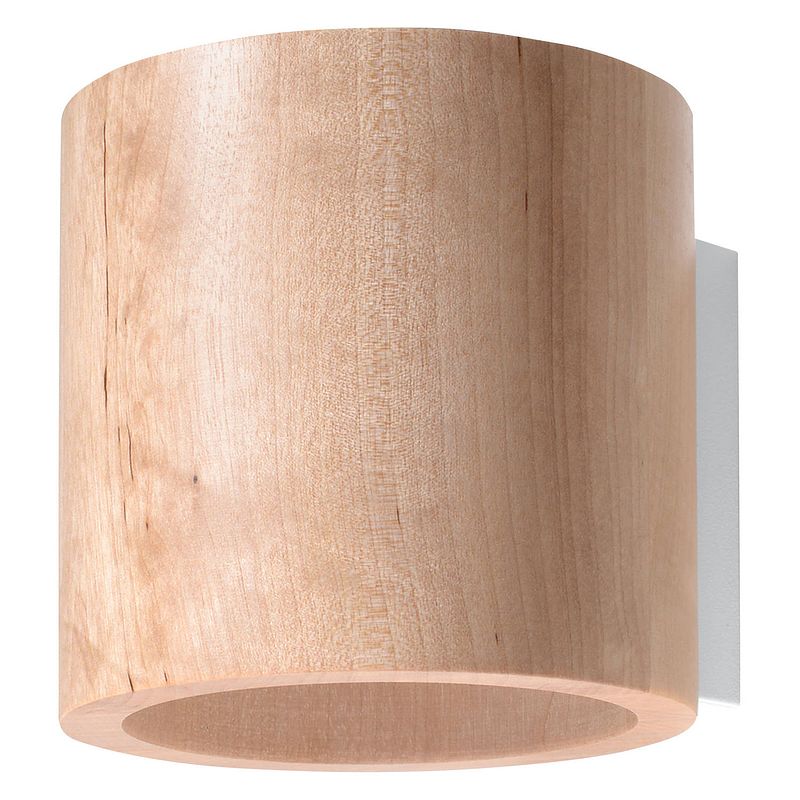 Foto van Sollux wandlamp orbis hout