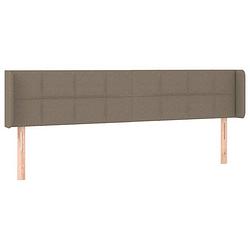 Foto van Vidaxl hoofdbord met randen 203x16x78/88 cm stof taupe