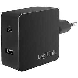 Foto van Logilink logilink pa0219 usb-oplader binnen, thuis uitgangsstroom (max.) 3000 ma 2 x usb-c bus (power delivery), usb-a
