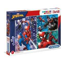 Foto van Clementoni legpuzzel supercolor marvel spider man 3x48 stukjes