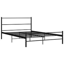 Foto van The living store bedframe metaal zwart 120x200 cm - bed