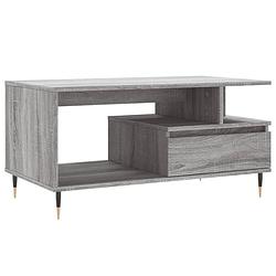 Foto van Vidaxl salontafel 90x49x45 cm bewerkt hout grijs sonoma