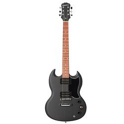 Foto van Epiphone sg special satin e1 vintage worn ebony elektrische gitaar