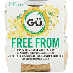 Foto van 1+1 gratis | gu free from cheesecakes gemaakt met spaanse citroen 2 x 92g aanbieding bij jumbo