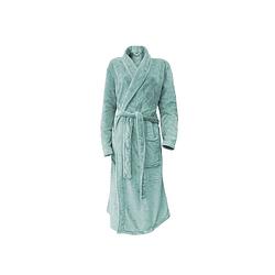 Foto van Linnick flanel fleece badjas uni - mint groen - xl