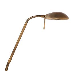 Foto van Klassieke tafellamp - mexlite - glas - klassiek - led - l: 35cm - voor binnen - woonkamer - eetkamer - brons