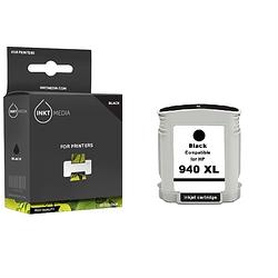 Foto van Inktmedia® -navulinkt - geschikt hp 940xl c4906ae inktcartridge zwart hoge capaciteit - navul inkt - refill inkt