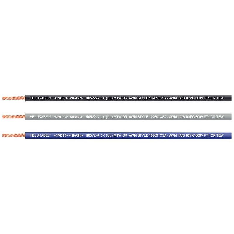 Foto van Helukabel 65429-2000 draad h05v2-k 1 x 1.00 mm² groen-geel 2000 m