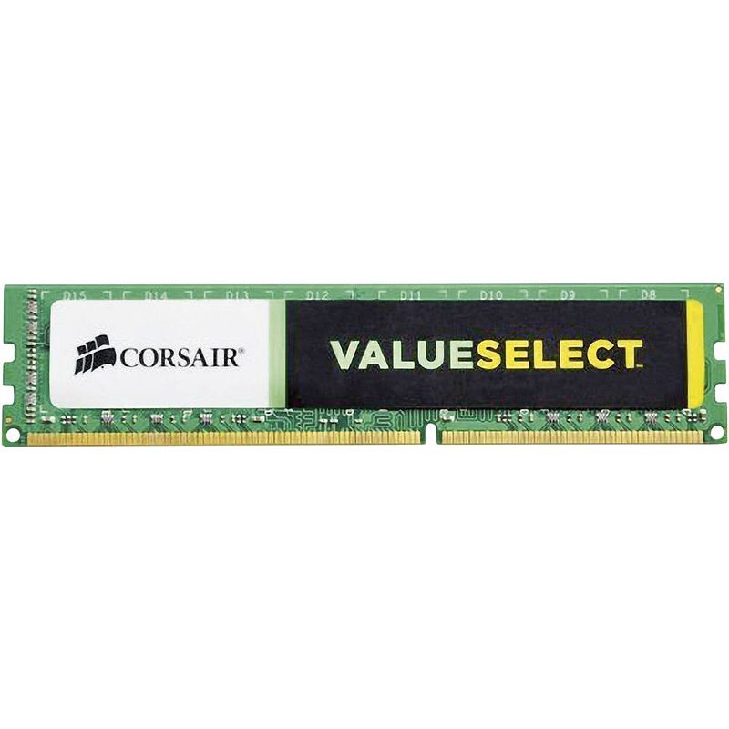 Foto van Corsair value select werkgeheugenmodule voor pc ddr3 4 gb 1 x 4 gb 1600 mhz 240-pins dimm cl11 11-11-30 cmv4gx3m1a1600c11