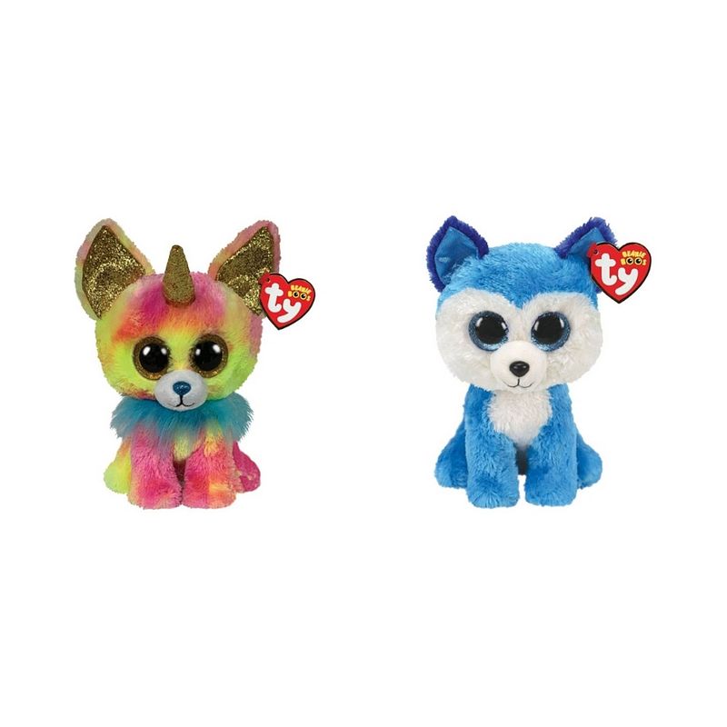 Foto van Ty - knuffel - beanie boo's - yips chihuahua & prince husky