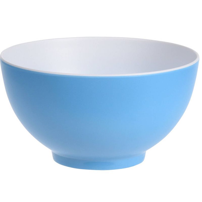 Foto van Onbreekbare kunststof/melamine blauwe dessert schaaltje dia 14 x h 7.5 cm voor outdoor/camping - serveerschalen