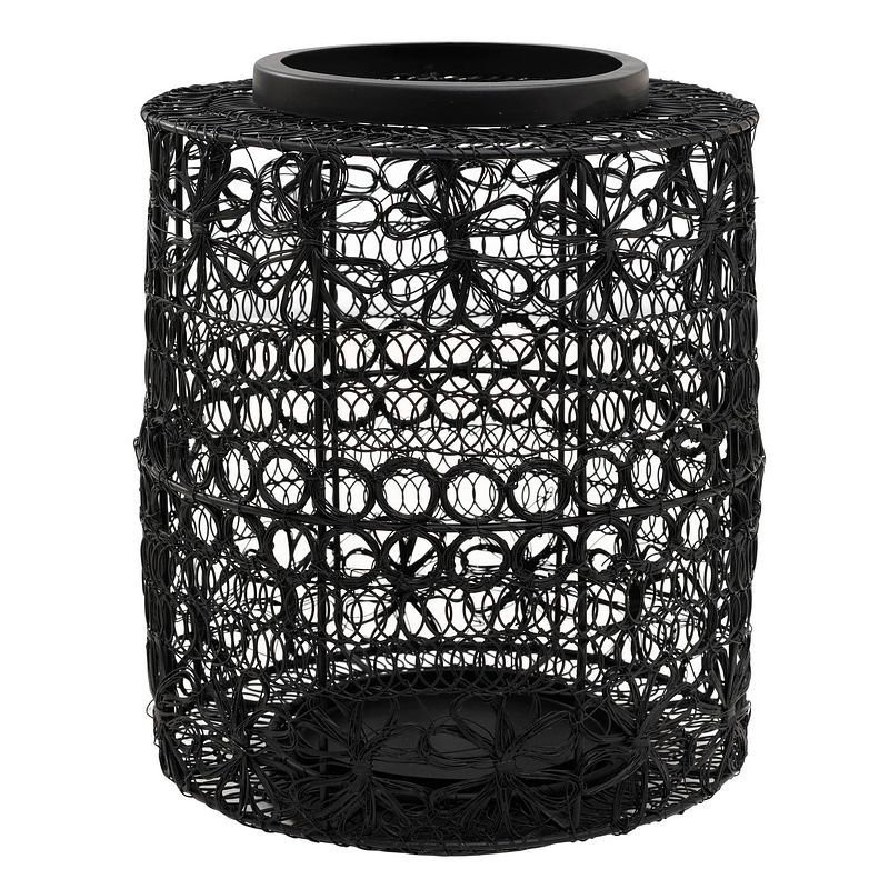 Foto van Ptmd maddin black iron lantern round s