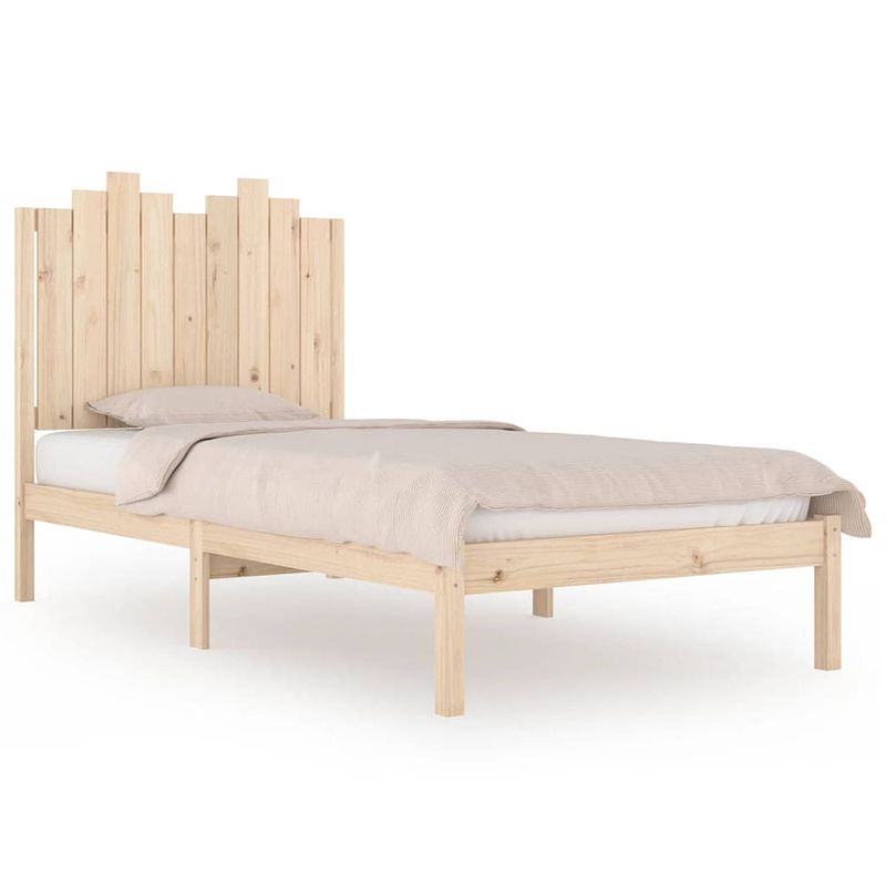 Foto van The living store bedframe - klassiek houten bedframe - 90x200 cm - massief grenenhout