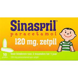Foto van Sinaspril paracetamol 120mg zetpillen