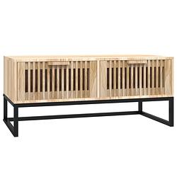 Foto van Vidaxl salontafel 80x40x35 cm bewerkt hout en ijzer