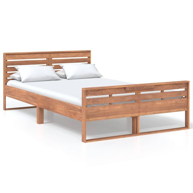 Foto van The living store bedframe massief teakhout 120x200 cm - bed