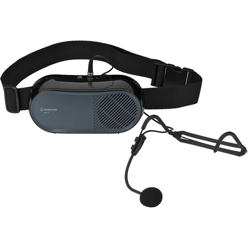 Foto van Monacor wap-5 headset microfoon met taille-luidspreker