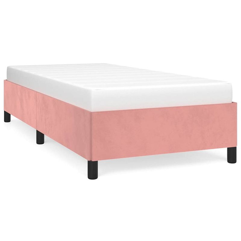 Foto van Vidaxl bedframe fluweel roze 90x200 cm