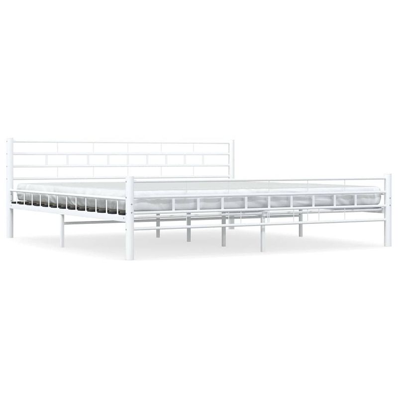 Foto van Vidaxl bedframe metaal wit 180x200 cm