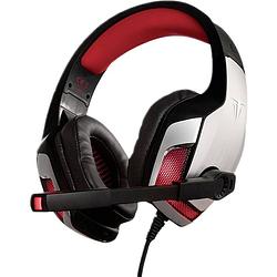 Foto van Berserker gaming fafnir over ear headset kabel gamen stereo zwart, rood volumeregeling