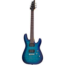 Foto van Schecter c-6 plus ocean blue burst elektrische gitaar