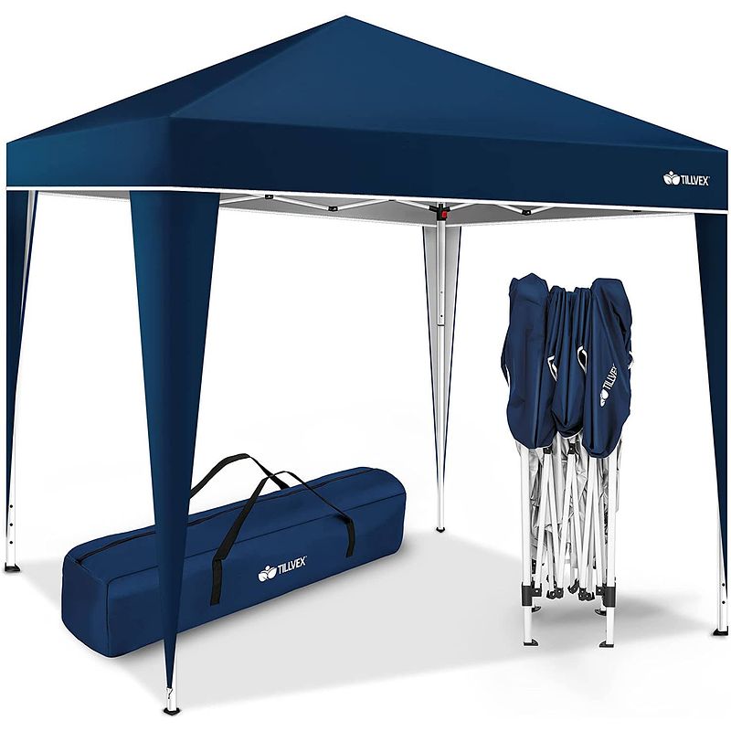Foto van Tillvex partytent 3 x 3 meter, pop up tent, blauw