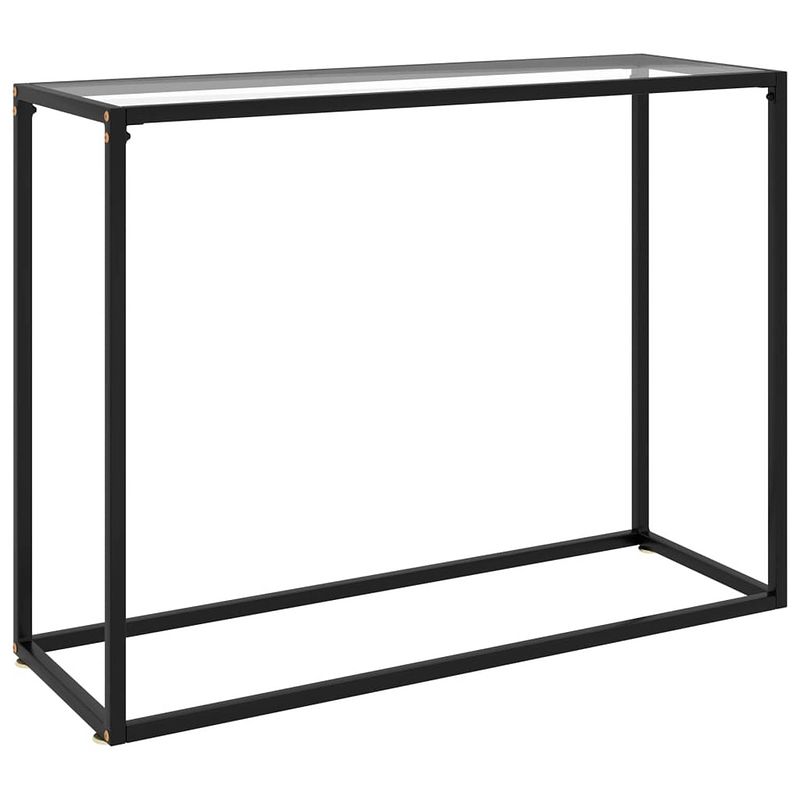 Foto van Vidaxl wandtafel 100x35x75 cm gehard glas transparant