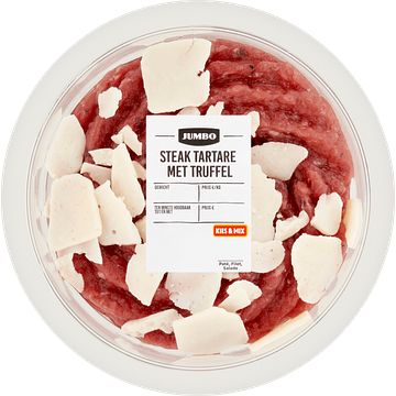 Foto van Jumbo steak tartare met truffel 102 g aanbieding bij jumbo | 3 voor 6.00