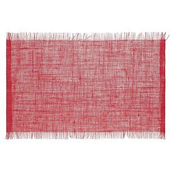 Foto van Rechthoekige placemat uni rood jute 45 x 30 cm - placemats