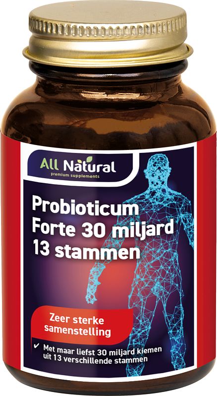 Foto van All natural probioticum forte 30 miljard 13 stammen capsules