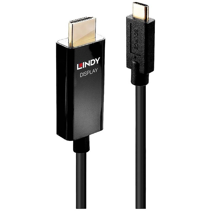 Foto van Lindy aansluitkabel usb-c® stekker, hdmi-a stekker 2 m zwart 43292 usb-c-displaykabel