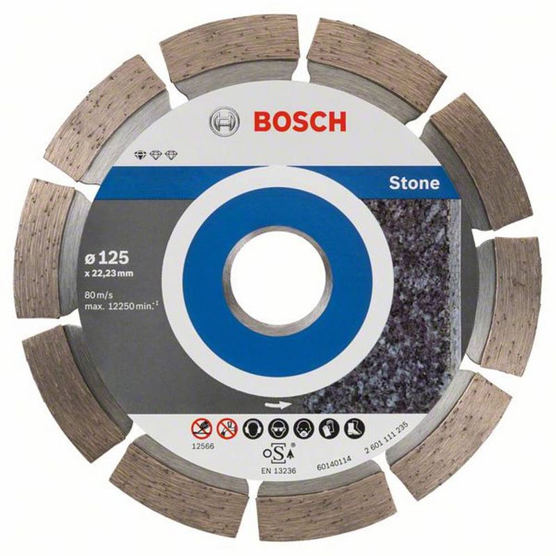 Foto van Bosch accessories 2608603236 diamanten doorslijpschijf diameter 125 mm binnendiameter 22.23 mm 10 stuk(s)