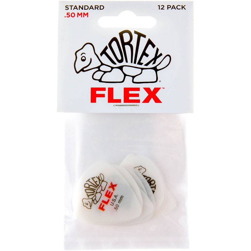 Foto van Dunlop tortex flex standard plectrums 0.50 mm (12 stuks)