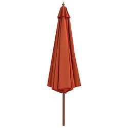 Foto van The living store parasol - luxe - terracotta - 350 x 256 cm - uv-beschermend