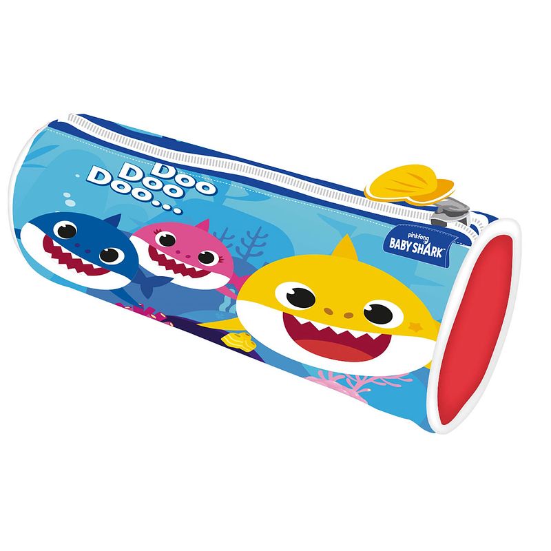 Foto van Pinkfong etui baby shark junior 21 x 7 cm polyester blauw/geel