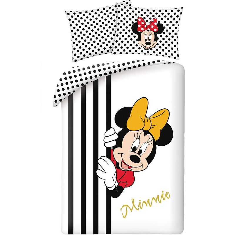 Foto van Disney minnie mouse dekbedovertrek peekaboo - eenpersoons - 140 x 200 cm - katoen