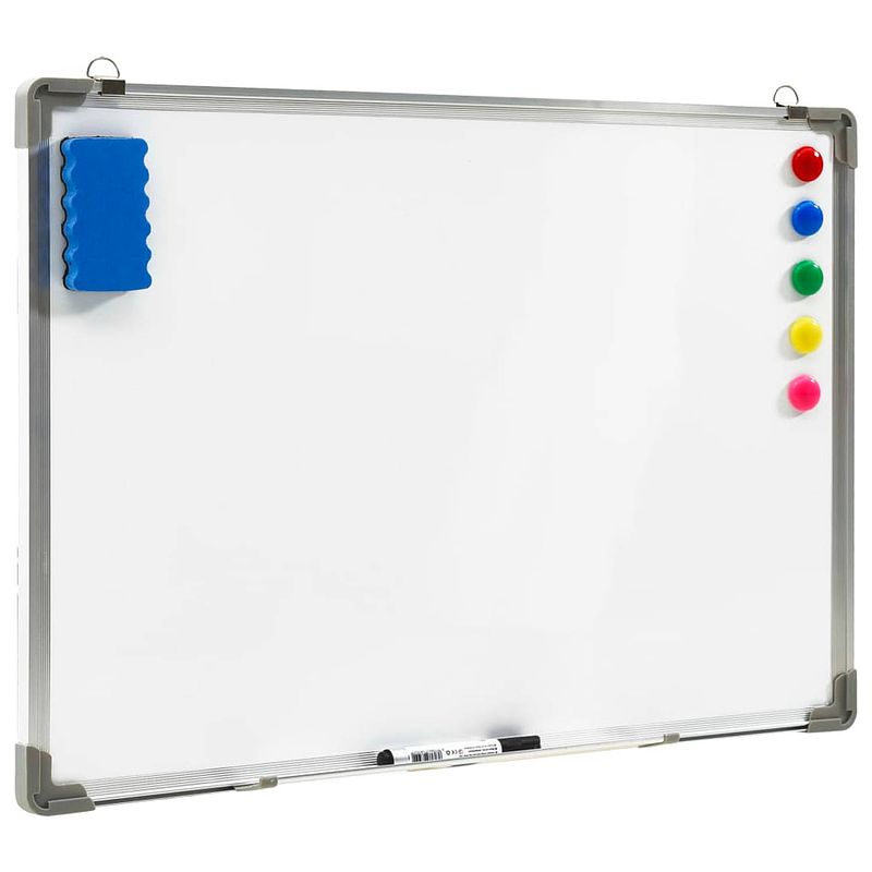 Foto van Infiori whiteboard magnetisch 70x50 cm staal wit