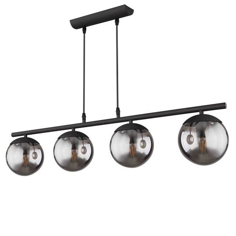 Foto van Industriële hanglamp blama - l:90cm - e27 - metaal - zwart