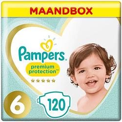 Foto van Pampers premium protection luiers maat 6 - 120 stuks maandbox