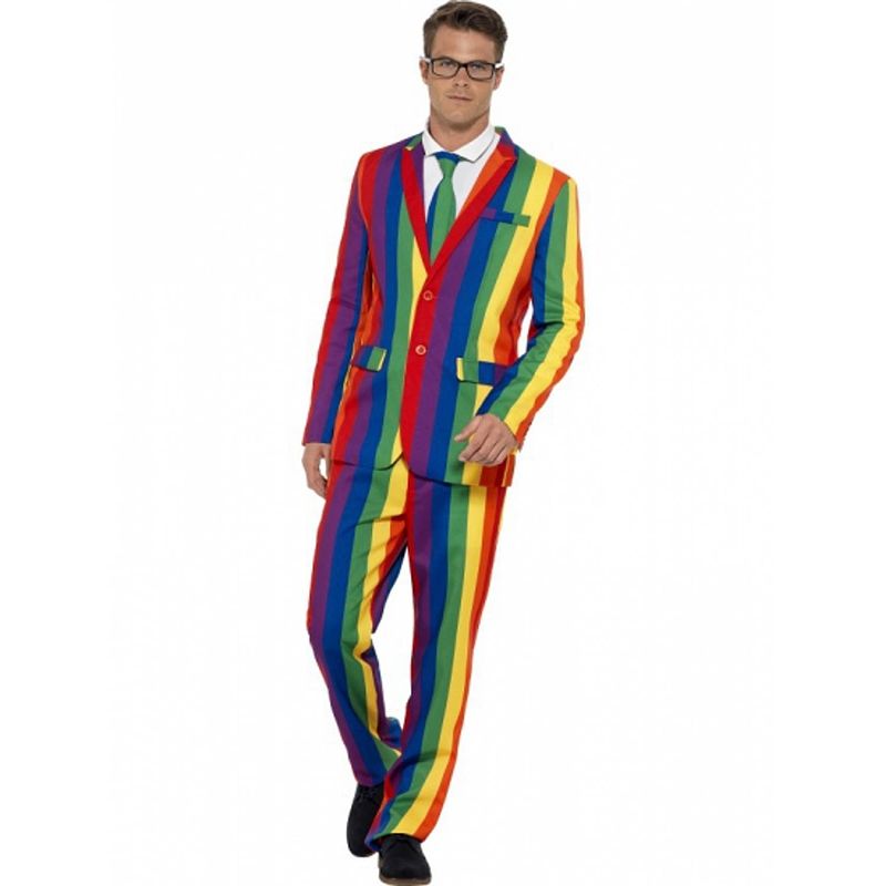 Foto van Heren kostuum regenboog 56-58 (xl)