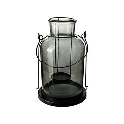 Foto van Gusta lantaarn glas ø17x30cm zwart